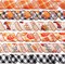 Fall Ribbon Wired 2 1/2" x 30 Yards (6 Roll x 5 Yards), Thanksgiving Pumpkin Buffalo Plaid Ribbon with Wire for Wreaths, Crafts, and Fall Decor
